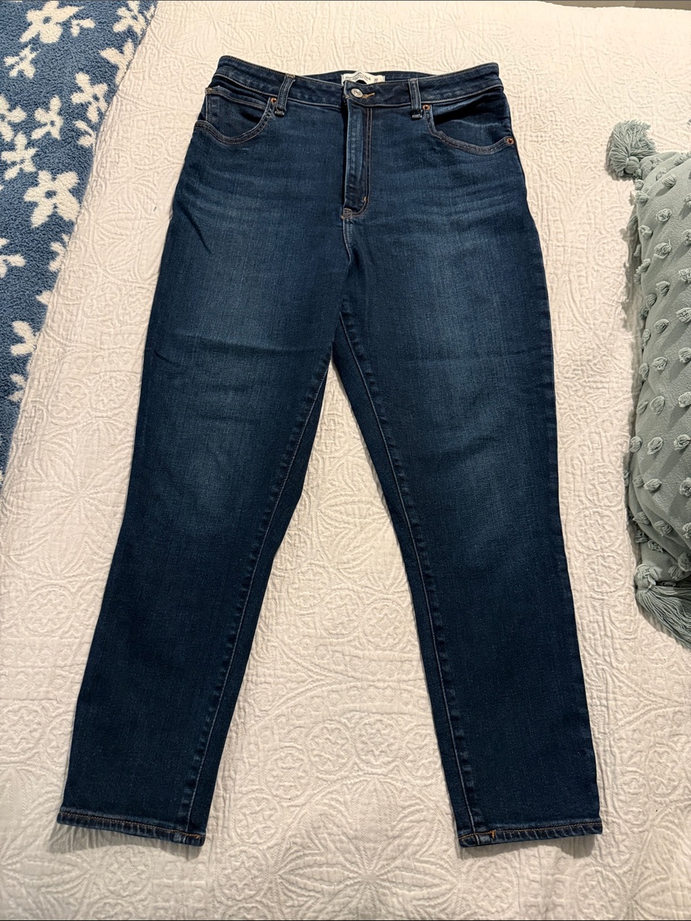 Abercrombie & Fitch Dark Indigo Skinny Ankle Jeans